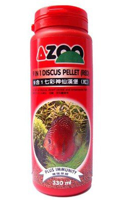 AZOO 9 in 1 Discus Pellet Red / Медленно тонущие гранулы для кормления красных дискусов