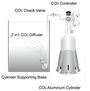 Диффузор CO2 "2 в 1" (с счётчиком пузырьков) конусный большой