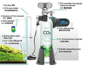 Диффузор CO2 "2 в 1" (с счётчиком пузырьков) конусный средний