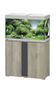 Аквариум EHEIM vivaline 126 LED серый дуб с подставкой (вставка тумбы "Антрацит")