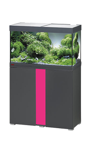 Аквариум EHEIM vivaline 126 LED антрацит с подставкой (вставка тумбы "Розовый")