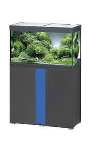 Аквариум EHEIM vivaline 126 LED антрацит с подставкой (вставка тумбы "Светло-синий")