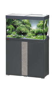 Аквариум EHEIM vivaline 126 LED антрацит с подставкой (вставка тумбы "Светло-серый")