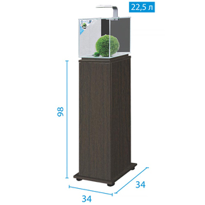 Аквариум Biodesign Q-Scape Opti 22.5 с подставкой для аквариума