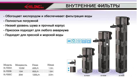 Фильтр внутренний Xilong XL-F555C 1200 л/ч