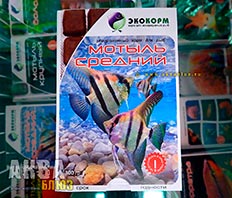 Мотыль средний "ЭКОкорм" замороженный в блистере 100 мл