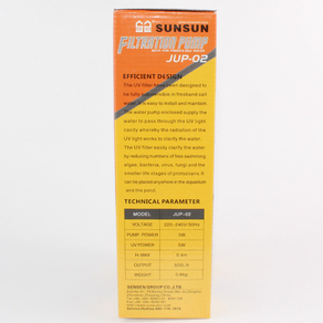 Фильтр-стерилизатор SunSun JUP-02 (500 л/ч, UV 5 Вт, до 250 л)