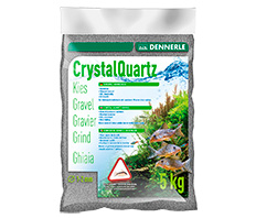 Грунт Dennerle Crystal Quartz Gravel, темно-серый, уп. 5 кг