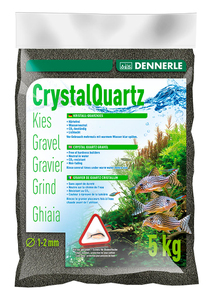 Грунт Dennerle Crystal Quartz Gravel, черный, уп. 5 кг