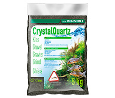 Грунт Dennerle Crystal Quartz Gravel, черный, уп. 5 кг