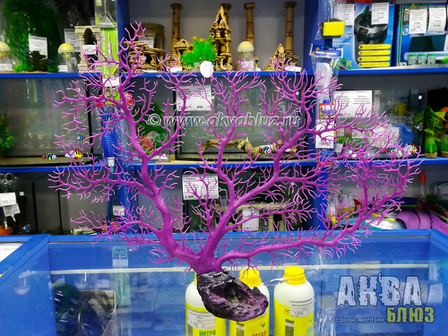 Силиконовый коралл "Горгонария" 60х41 см фиолетовый
