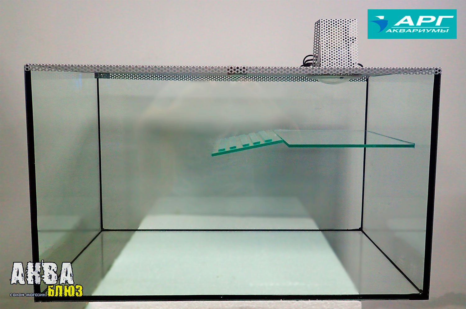 Акватеррариум для водоплавающих черепах (прямоугольный) 100 литров